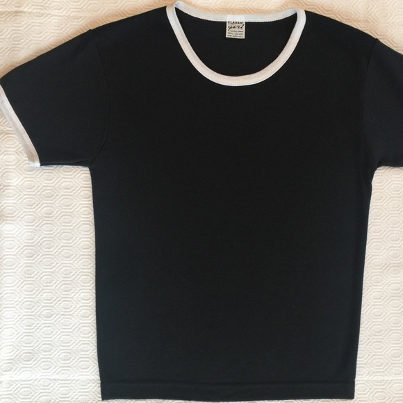 Vintage 90s & Y2K Baby Tee 100% Cotton One Size Deadstock Made in the USA - Picture 1 of 3